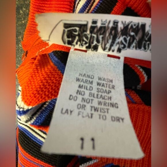 Vintage 1960’s Evan Wayne Original Pullover Poncho Stripes Sz 11 - Picture 9 of 9